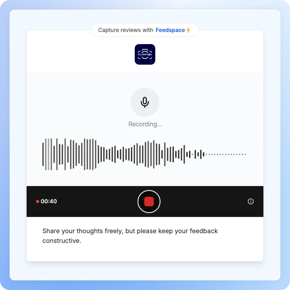 Collect Audio Testimonials With Feedspace